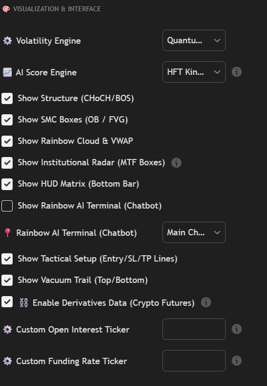 Recommended workspace setup with dark theme and HUD layout